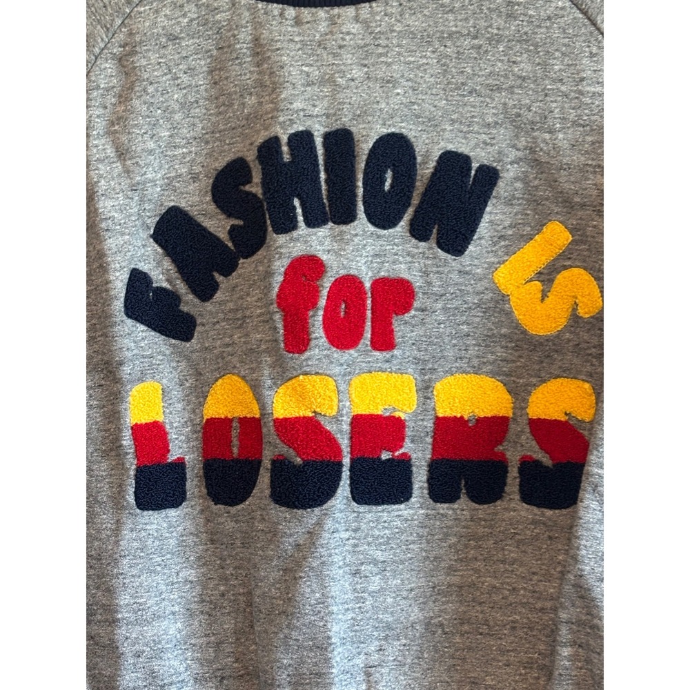Eleven Paris La Collection Fashion Is For Losers Gray Sweatshirt Small